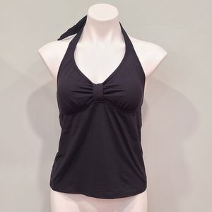 Land's End Tankini Top Halter Triangle Black